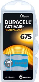 Duracell Activair® 675 Hörgerätebatterien