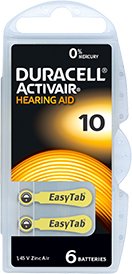 Duracell Activair® 10 Hörgerätebatterien