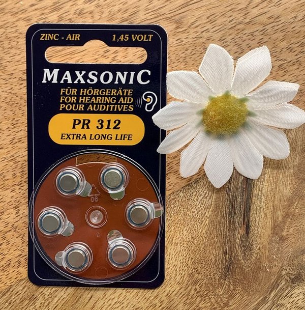 Maxsonic Hörgerätebatterien 312