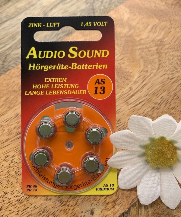 AudioSound 13 Hörgerätebatterien