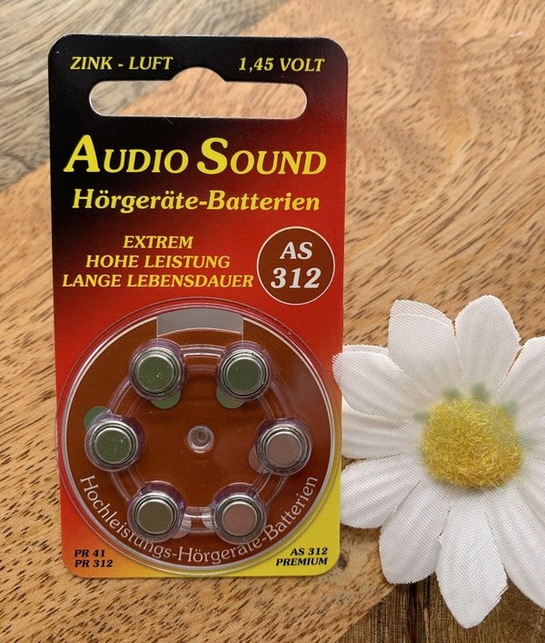 AudioSound 312 Hörgerätebatterien