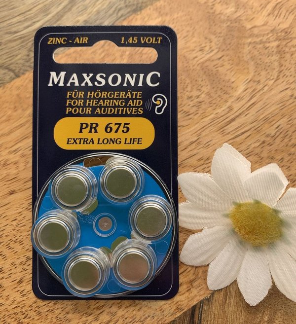 Maxsonic Hörgerätebatterien 675